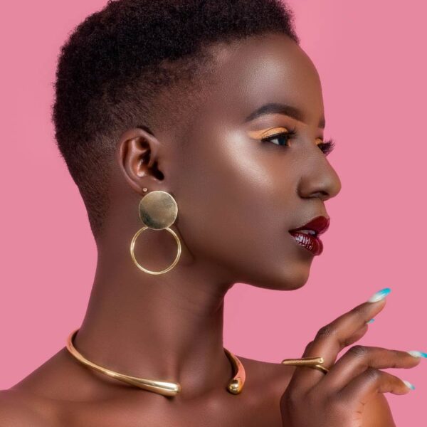 side face of a woman with makeup