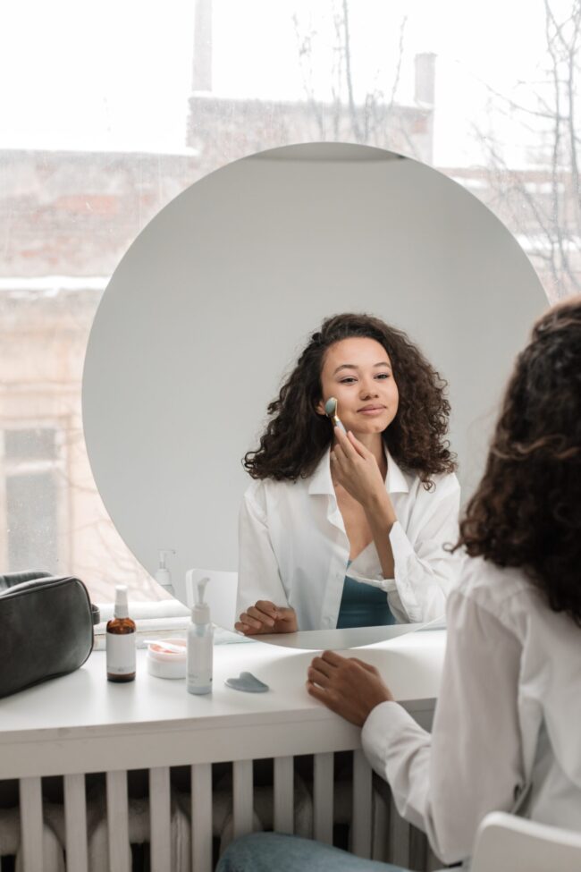 routine skin routine and skin treatment